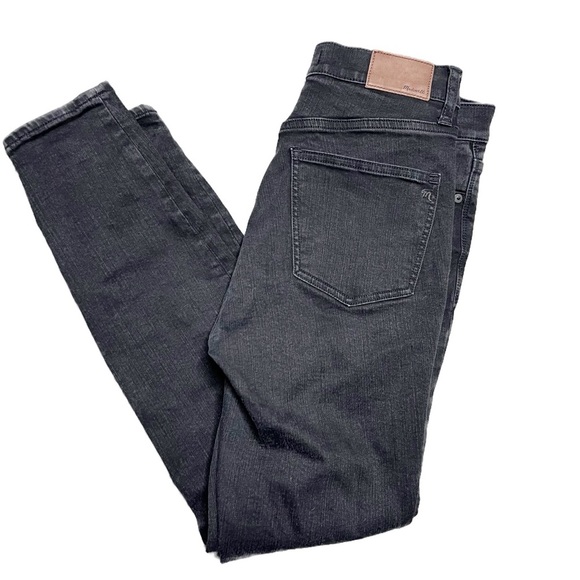 Madewell Women’s High Riser Skinny Leg Black Denim Classic Retro Vintage Jeans - Picture 10 of 16